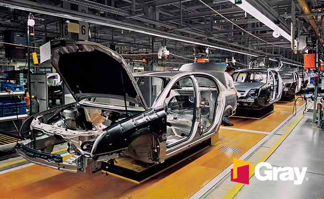 Car production line in automotive industry