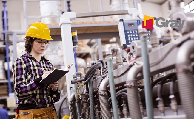 Woman Working in a Factory