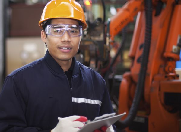 Man working in factory