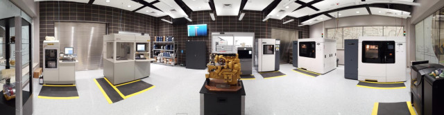 Caterpillar’s new Additive Manufacturing Factory utilizes 10 industrial 3D printers. Image source: Caterpillar.